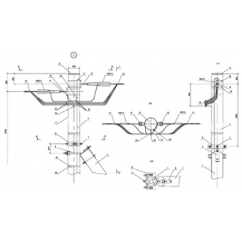 IEK Опора Ад151 деревянная анкерная концевая одноцепная - ASIP-DER-OPR-421-00-55